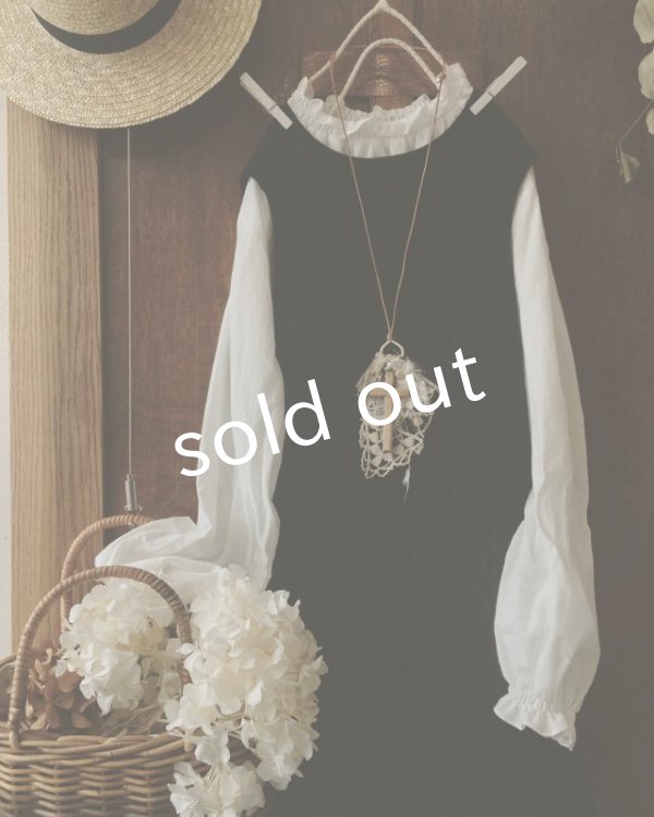 画像6: pollenbienco／アンティークレース十字架ネックレス・a (6)