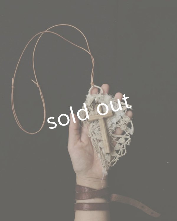 画像5: pollenbienco／アンティークレース十字架ネックレス・a (5)