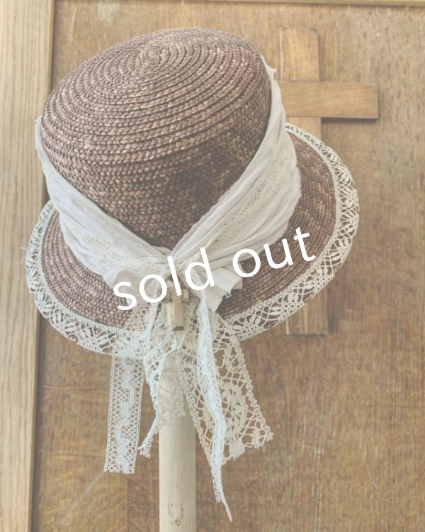 画像3: pollenbienco／アンティークレースのキャノチェ・ブラウン (3)