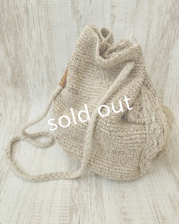 画像5: pollenbienco／アンティークレースフリンジバッグ (5)