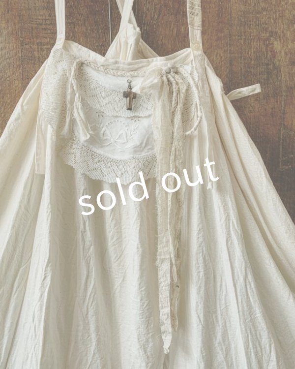 画像4: pollenbienco/アンティークレースの吊りスカート (4)