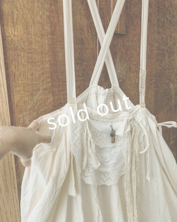 画像7: pollenbienco/アンティークレースの吊りスカート (7)