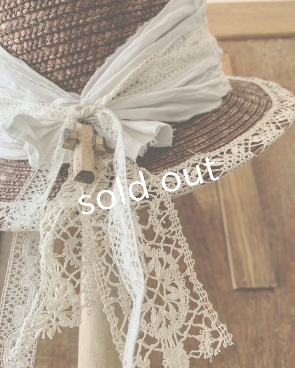 画像4: pollenbienco／アンティークレースのキャノチェ・ブラウン (4)