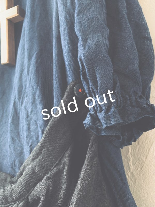 画像7: 再入荷MARCHE' DE SOEUR／種蒔きBag付きワンピース ・インディゴ (7)