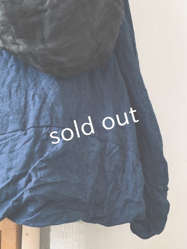 画像4: 再入荷MARCHE' DE SOEUR／種蒔きBag付きワンピース ・インディゴ (4)