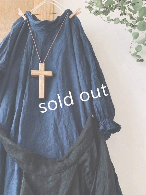 画像6: 再入荷MARCHE' DE SOEUR／種蒔きBag付きワンピース ・インディゴ (6)