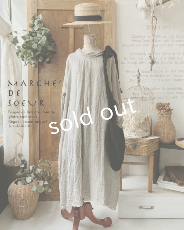 画像3: MARCHE' DE SOEUR／種蒔きBag付きワンピース ・生成り (3)