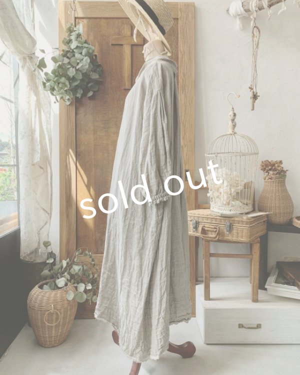 画像5: MARCHE' DE SOEUR／種蒔きBag付きワンピース ・生成り (5)