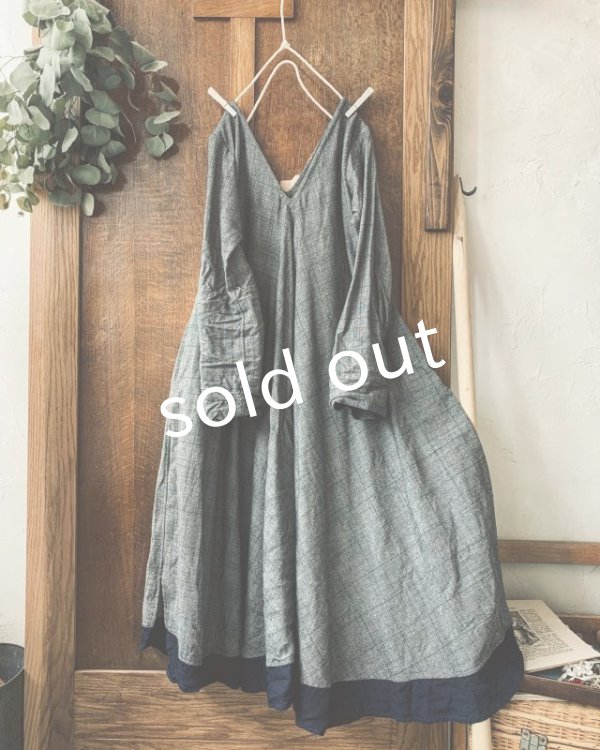 画像11: HALLELUJAH／Robe de femme de chambre 小間使いのローブ・グレンチェック (11)