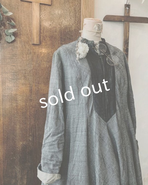 画像3: HALLELUJAH／Robe de une religieuse 修道女のローブ・グレンチェック (3)