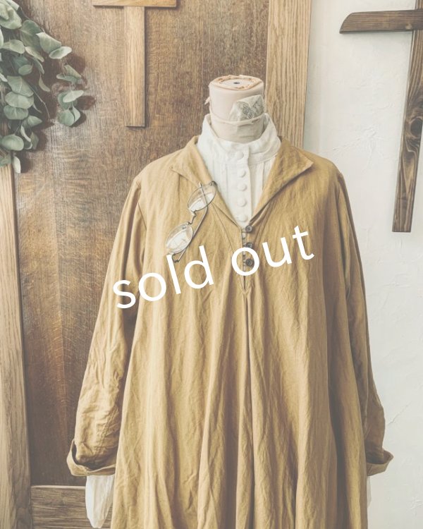 画像3: HALLELUJAH／Robe de femme de chambre 小間使いローブ（衿付）・mimosa (3)