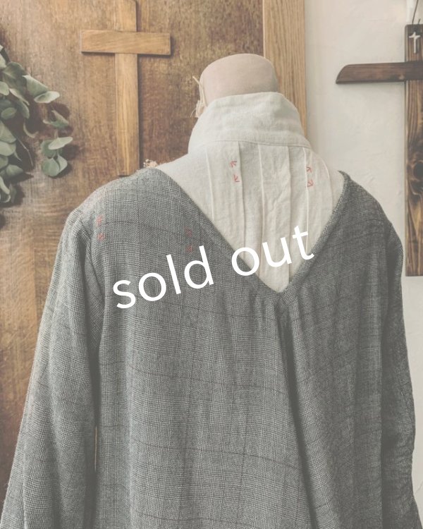 画像8: HALLELUJAH／Robe de femme de chambre 小間使いのローブ・グレンチェック (8)