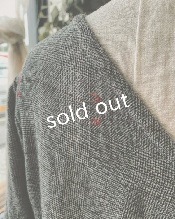 画像9: HALLELUJAH／Robe de femme de chambre 小間使いのローブ・グレンチェック (9)