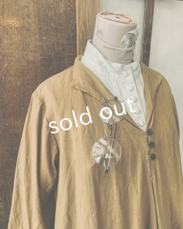 画像4: HALLELUJAH／Robe de femme de chambre 小間使いローブ（衿付）・mimosa (4)