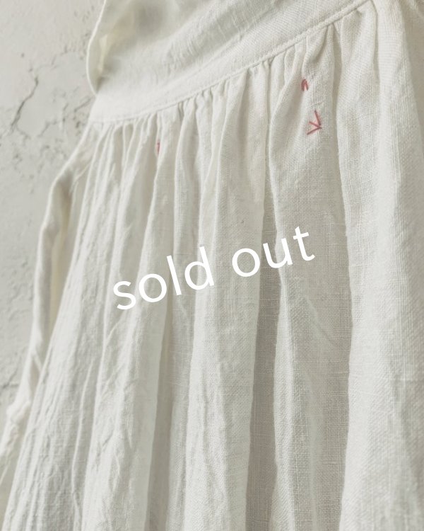 画像12: HALLELUJAH／1890's Bourgeron　1890年代　羊飼いシャツワンピース・off-white (12)