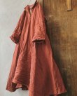 画像4: HALLELUJAH／Robe de femme de chambre 小間使いローブ衿付・madder-red (4)