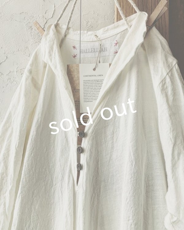 画像8: HALLELUJAH／Robe de femme de chambre 小間使いローブ衿付・black (8)