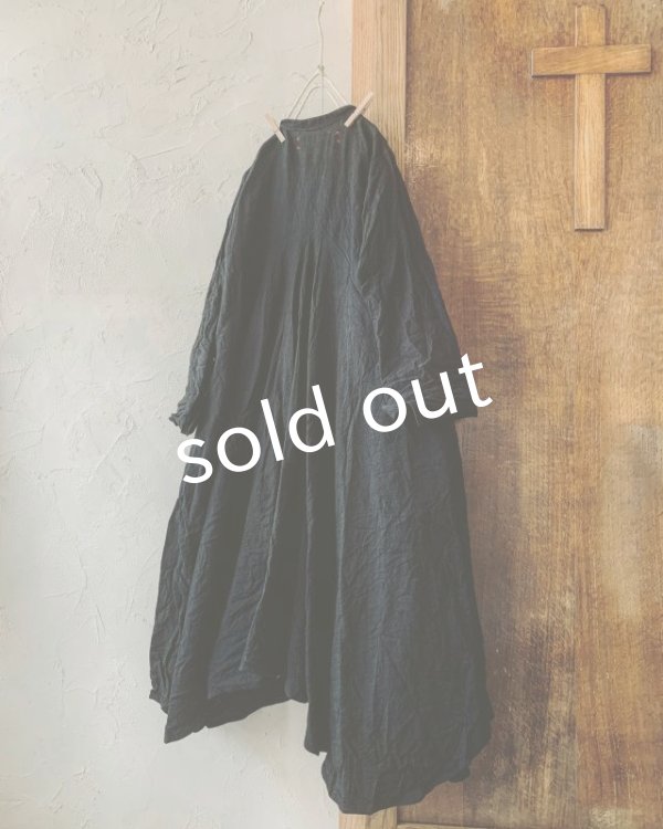 画像5: HALLELUJAH／Robe de femme de chambre 小間使いローブ衿付・black (5)