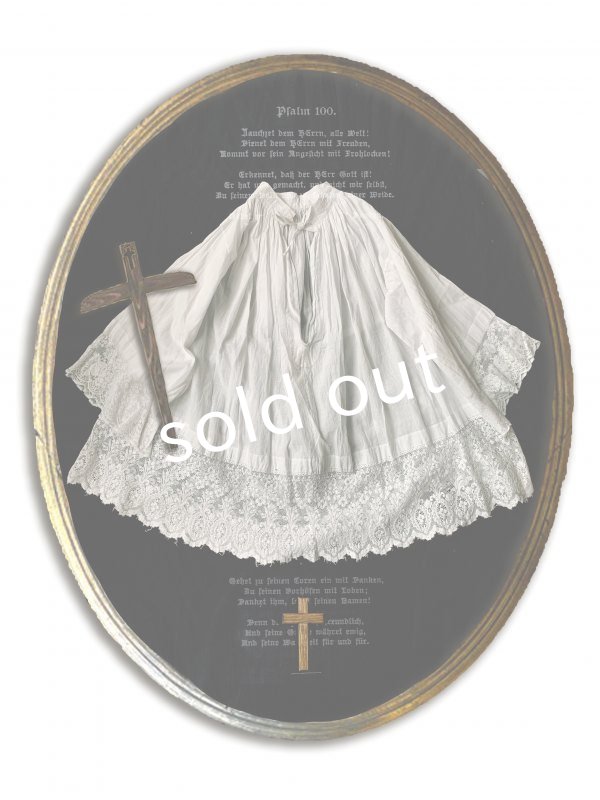 画像2: 1900'アンティーク教会用ブラウス・裾レース (2)