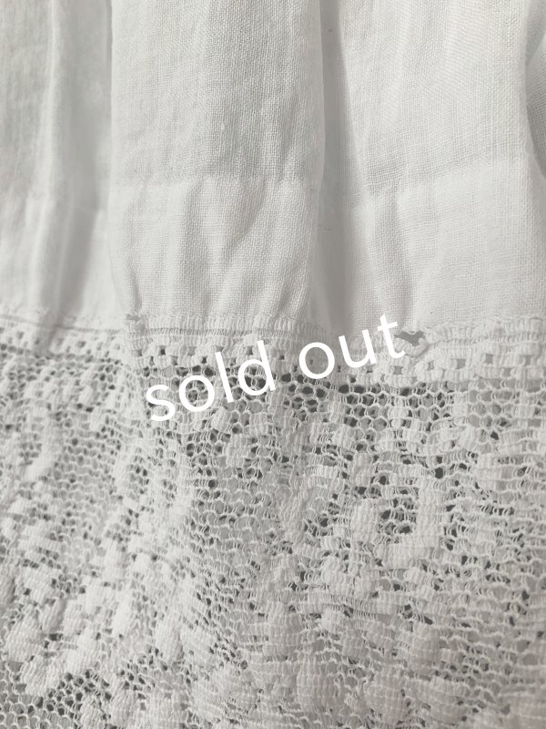 画像11: 1900'アンティーク教会用ブラウス・裾レース (11)