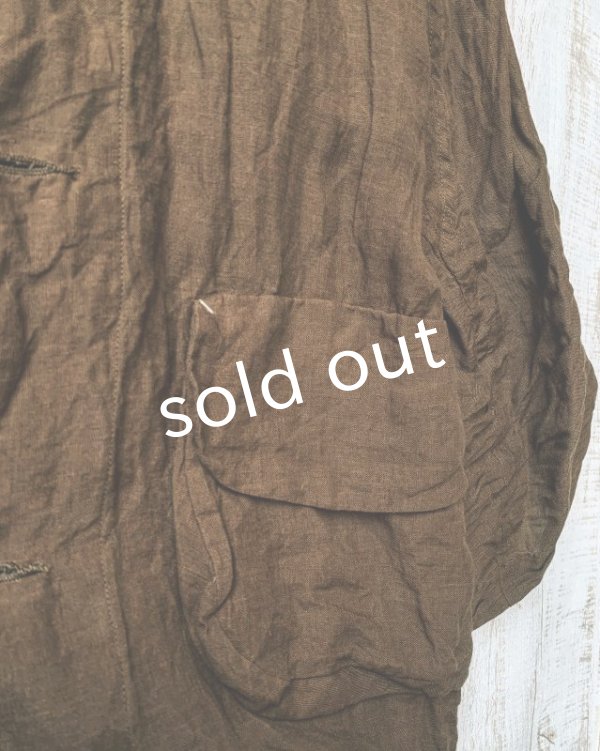 画像8: HALLELUJAH／Manteau1910[1910年代コート]・柿渋染めbrown (8)