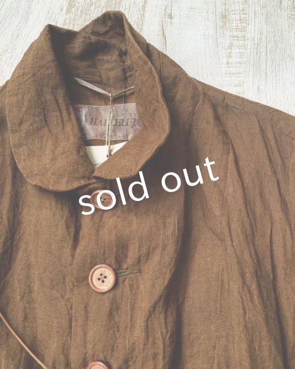 画像7: HALLELUJAH／Vaste de Berger 1890[1890年代 羊飼いのジャケット]・柿渋染めlight brown (7)
