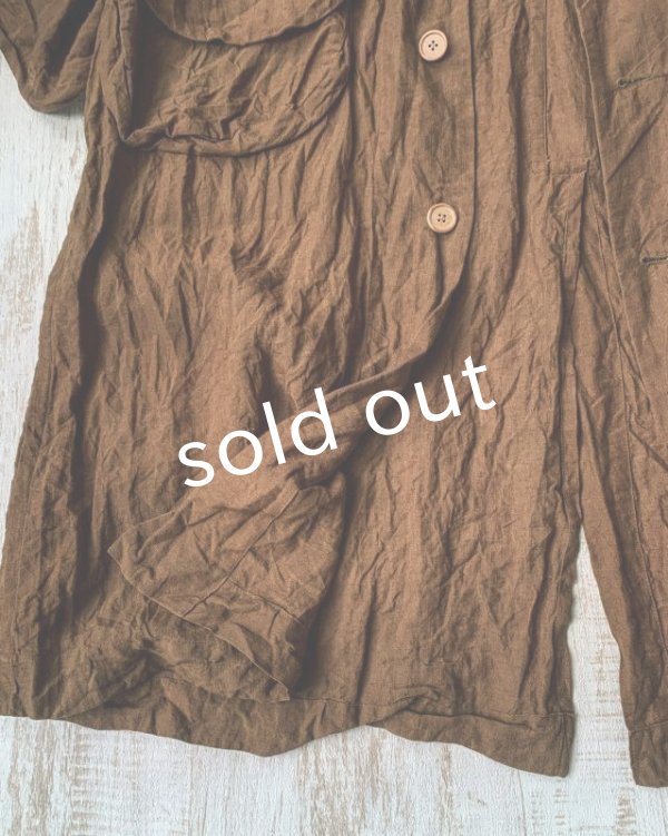 画像8: HALLELUJAH／Manteau1910[1910年代コート]・柿渋染めlight brown (8)