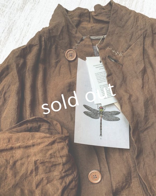 画像4: HALLELUJAH／Manteau1910[1910年代コート]・柿渋染めlight brown (4)