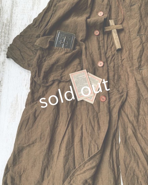 画像5: HALLELUJAH／Manteau1910[1910年代コート]・柿渋染めbrown (5)