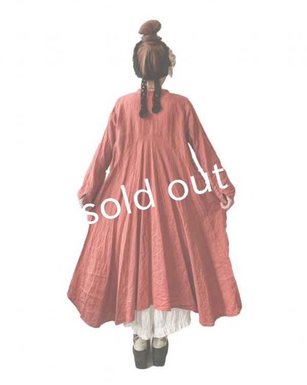 画像8: HALLELUJAH／Robe de femme de chambre 小間使いローブ衿付・madder-red (8)