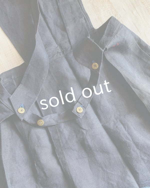 画像6: 1900'初期 アンティークエプロン・インディゴ (6)