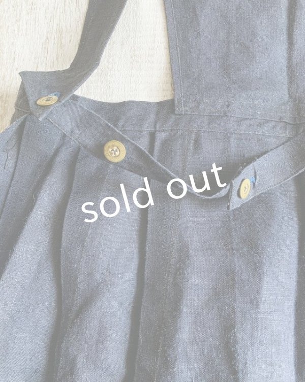 画像7: 1900'初期 アンティークエプロン・インディゴ (7)