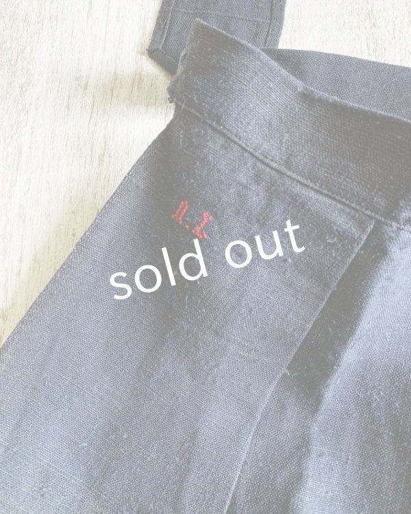 画像5: 1900'初期 アンティークエプロン・インディゴ (5)