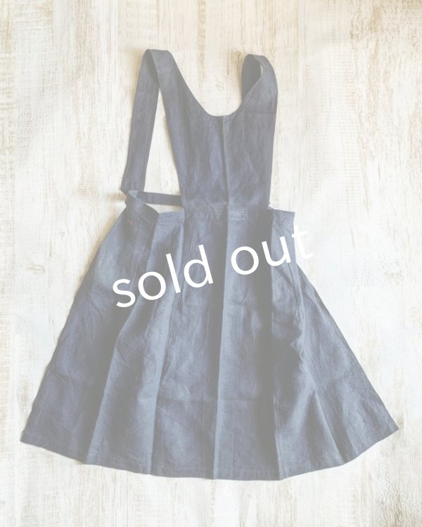 画像2: 1900'初期 アンティークエプロン・インディゴ (2)