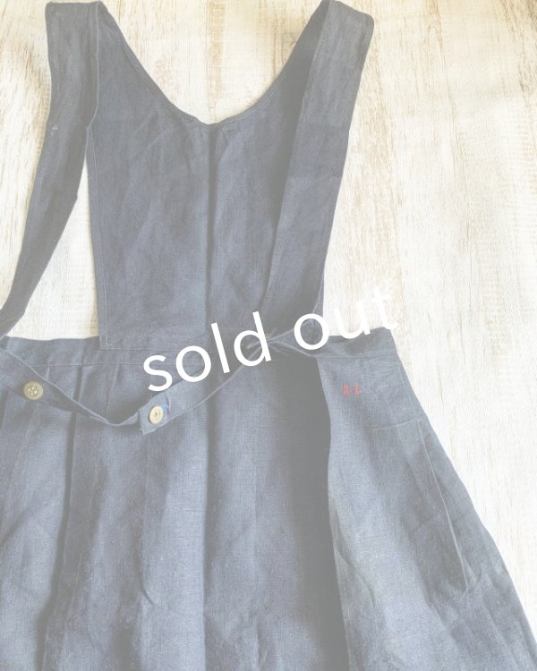 画像4: 1900'初期 アンティークエプロン・インディゴ (4)