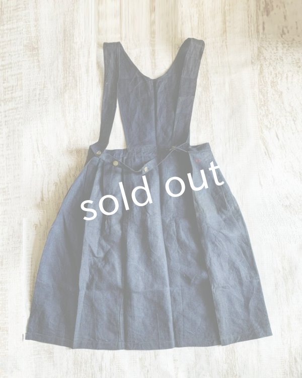 画像3: 1900'初期 アンティークエプロン・インディゴ (3)