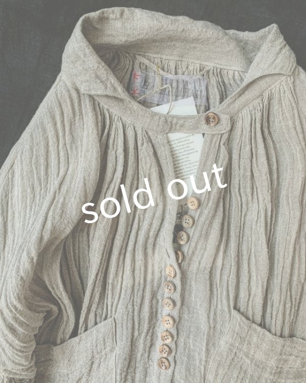 画像5: HALLELUJAH／【限定販売】1890's Bourgeron 1890年代羊飼いシャツワンピース・gauze flax (5)