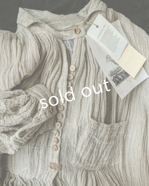 画像4: HALLELUJAH／【限定販売】1890's Bourgeron 1890年代羊飼いシャツワンピース・gauze flax (4)