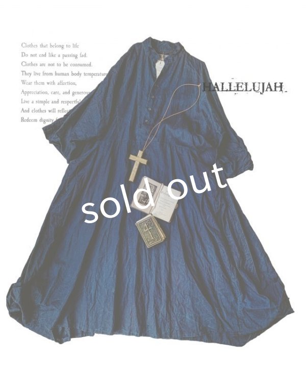 画像1: HALLELUJAH／Acolyte Robe[侍者のローブ]・indigo (1)