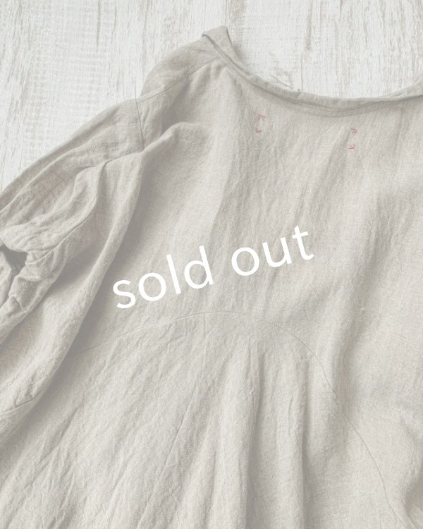 画像9: HALLELUJAH／Robe de femme de chambre 小間使いローブ衿付・flax (9)