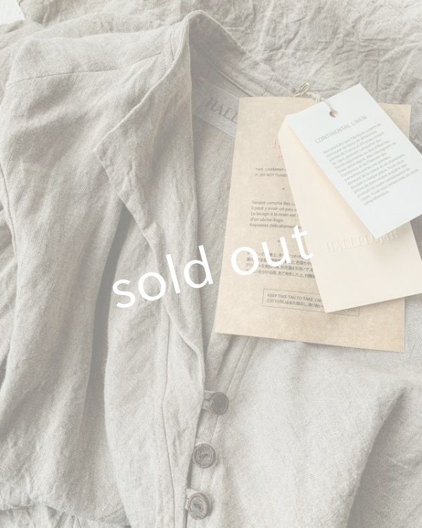 画像7: HALLELUJAH／Robe de femme de chambre 小間使いローブ衿付・flax (7)