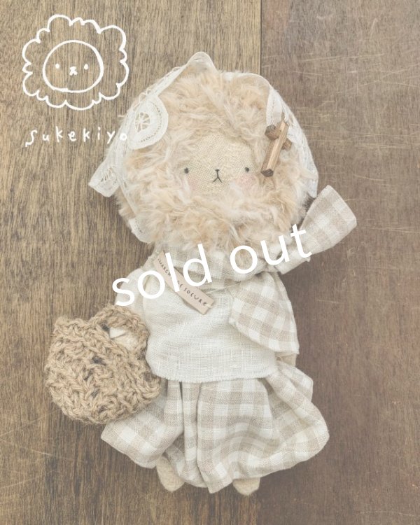 画像1: sukekiyo/おおきめスケキヨバッグチャーム・ばてんレース (1)