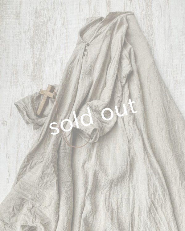 画像5: HALLELUJAH／Robe de femme de chambre 小間使いローブ衿付・flax (5)
