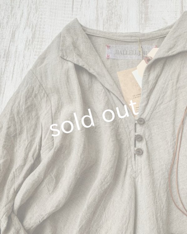 画像10: HALLELUJAH／Robe de femme de chambre 小間使いローブ衿付・flax (10)