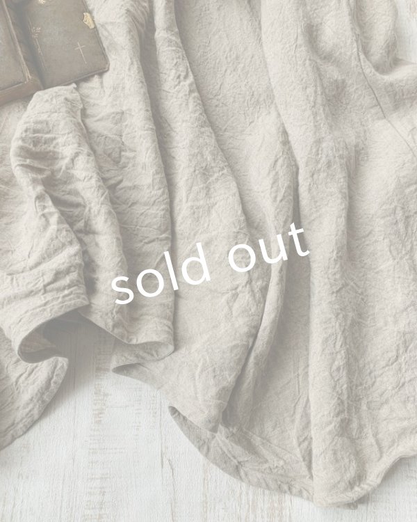 画像8: HALLELUJAH／Robe de femme de chambre 小間使いローブ衿付・flax (8)