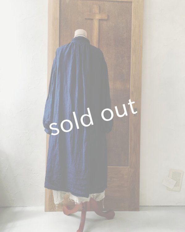 画像4: HALLELUJAH／1890's Bourgeron 1890年代 羊飼いシャツワンピース・indigo (4)