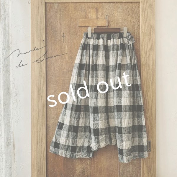 画像3: MARCHE' DE SOEUR／バギーパンツ・ブロックチェック (3)