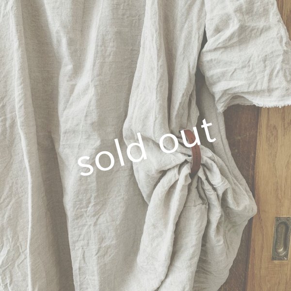 画像2: MARCHE' DE SOEUR／革ブレスチュニック・生成り (2)