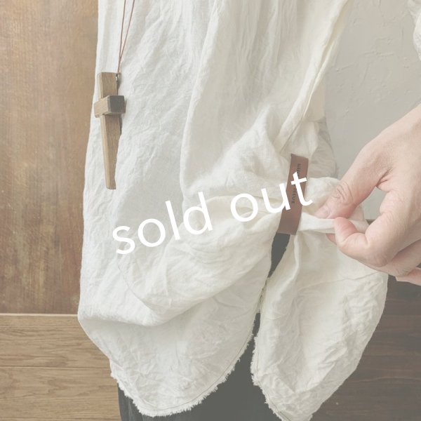 画像7: MARCHE' DE SOEUR／革ブレスチュニック・生成り (7)