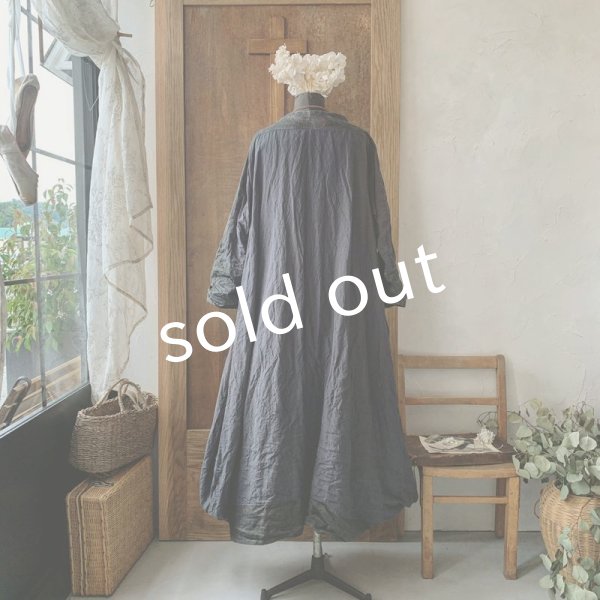 画像8: 【当店限定】HALLELUJAH/1980's Robe de Berger 羊飼いのローブ・ink black×charcoal (8)